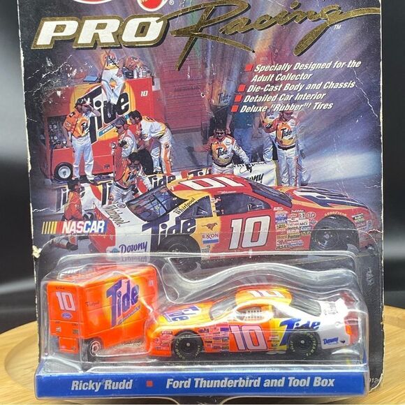 Hotwheels Pro Racing Ricky Rudd NASCAR car and rolling toolbox from 1998 NIOB - Picture 6 of 7